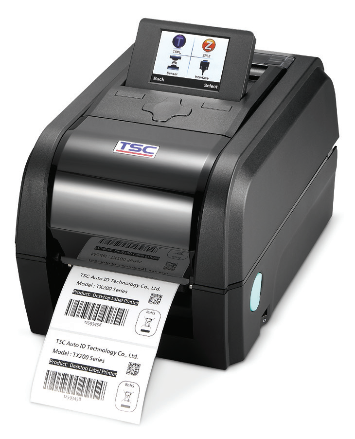 TSC-TX200 系列 – 桌上型 热感式／热转式 条形码打印机